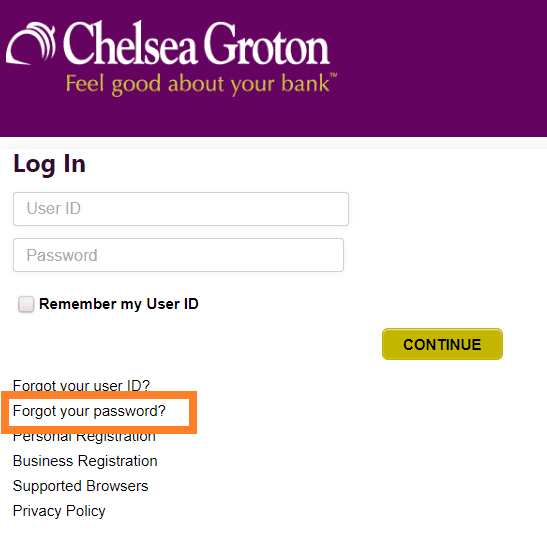 Chelsea Groton Bank login