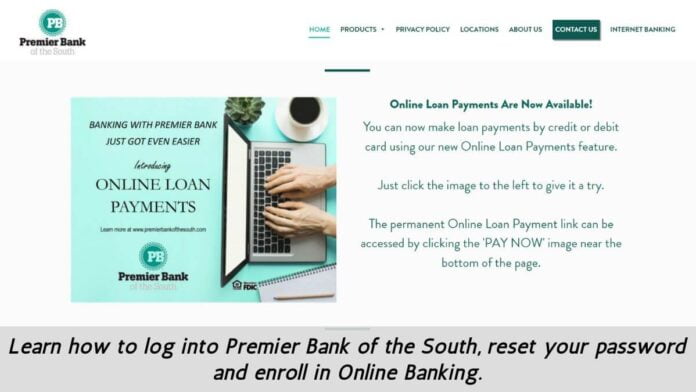Premier Bank of the South Login