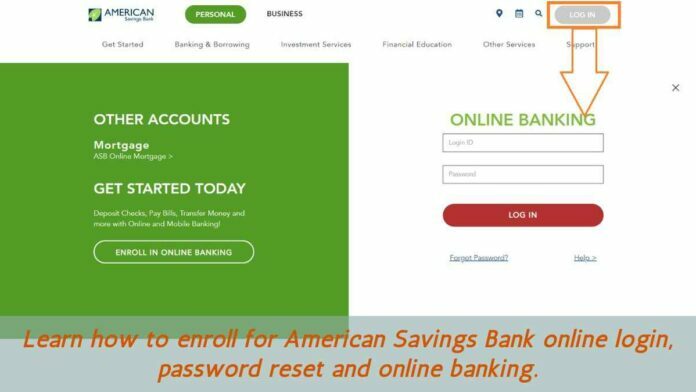 American Savings Bank login