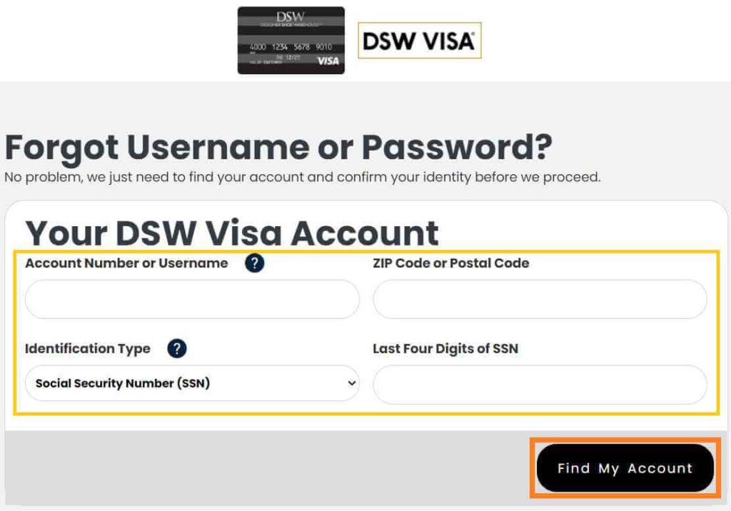 DSW Credit Card Login