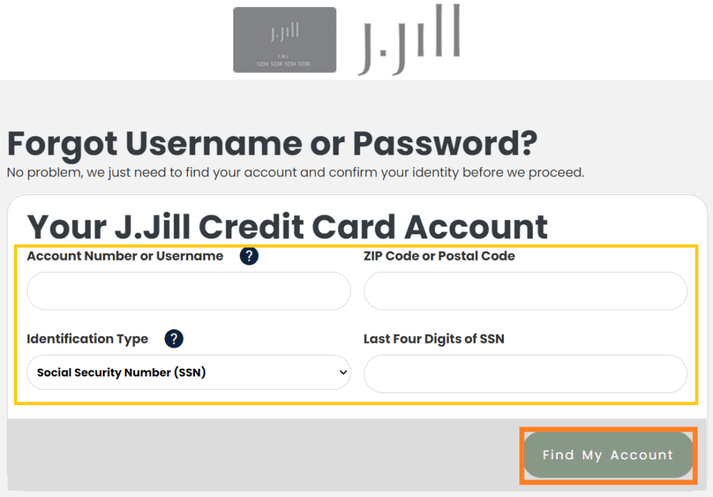 j jill credit card