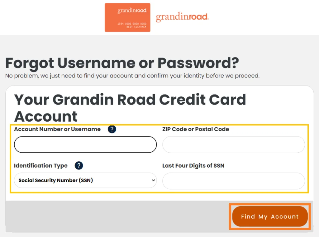  Grandin Road Credit Card
