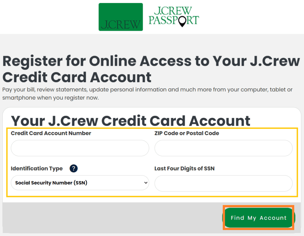 J.Crew Credit Card Login