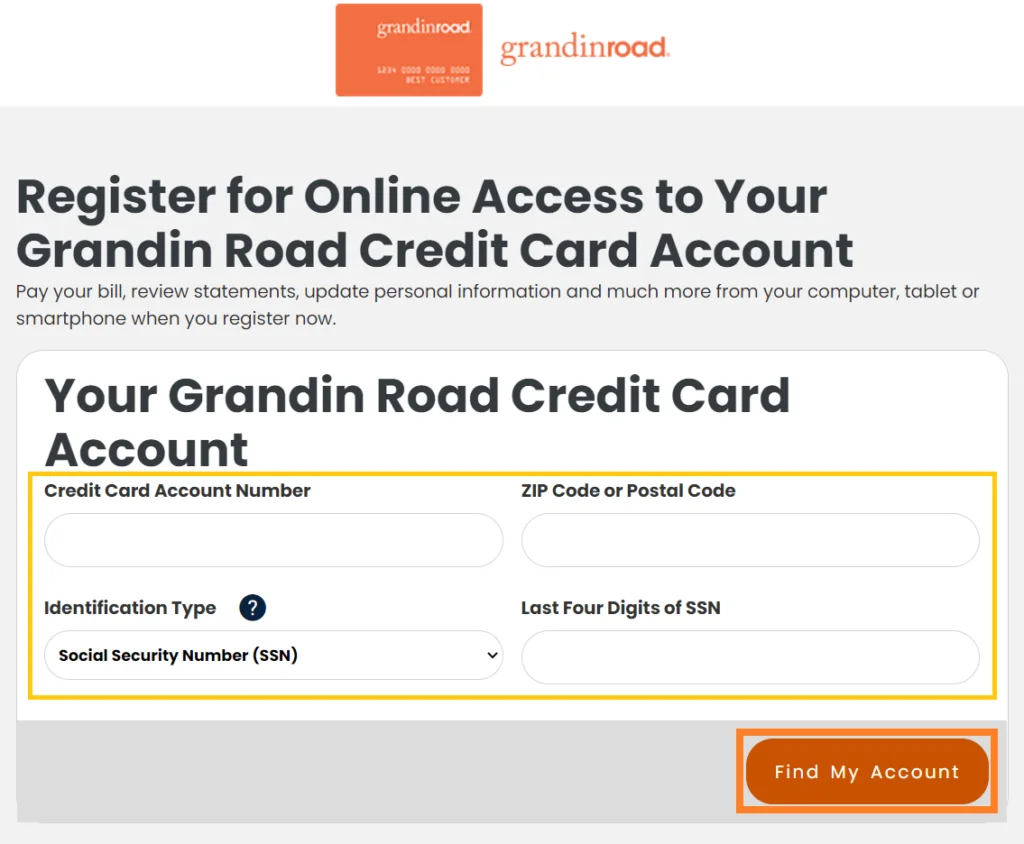  Grandin Road Credit Card