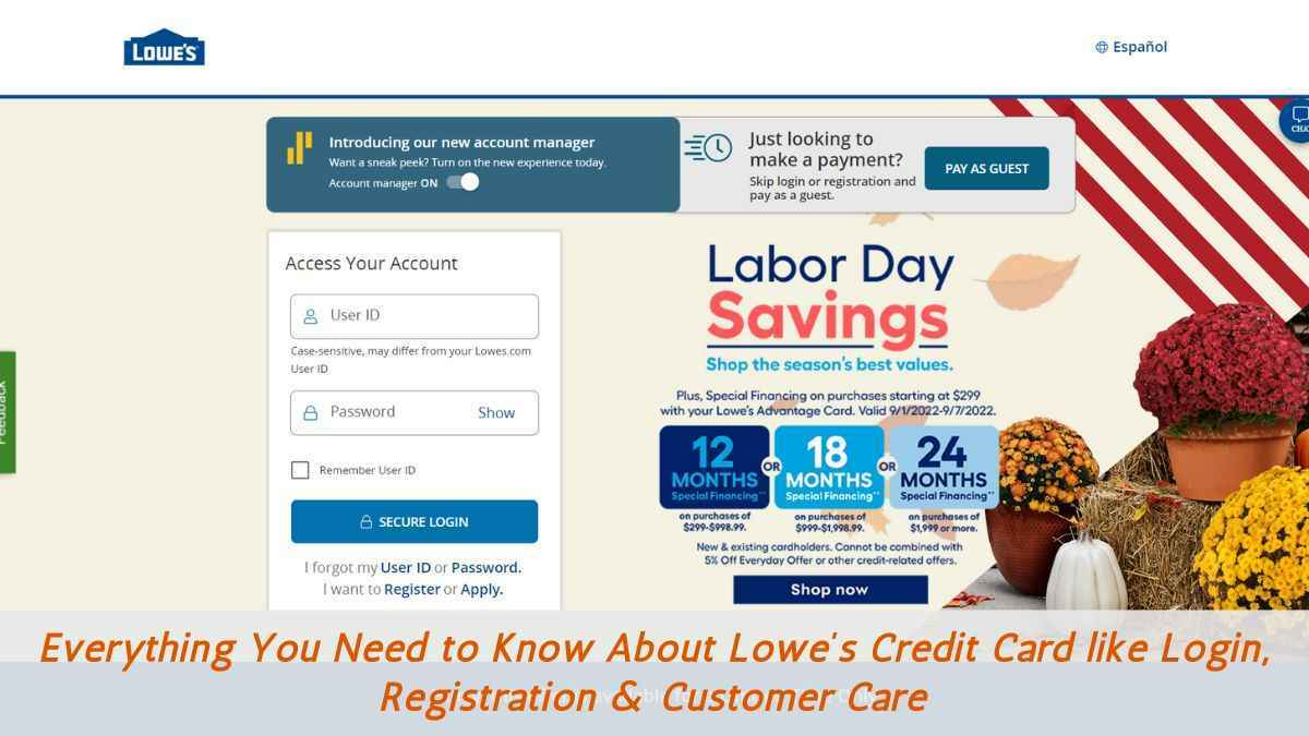 Lowes Credit Card