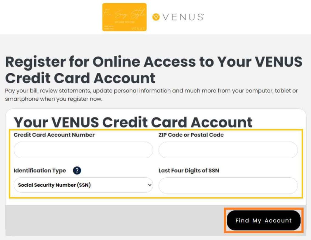 Venus Credit Card