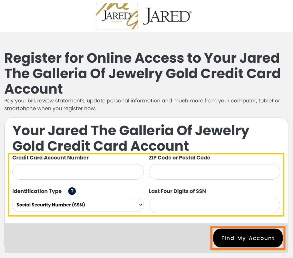 Jared Credit Card