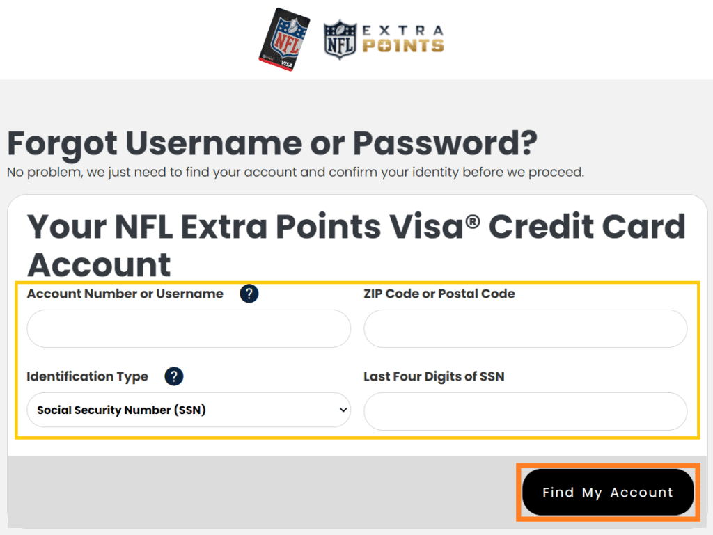 NFL Credit Card Login