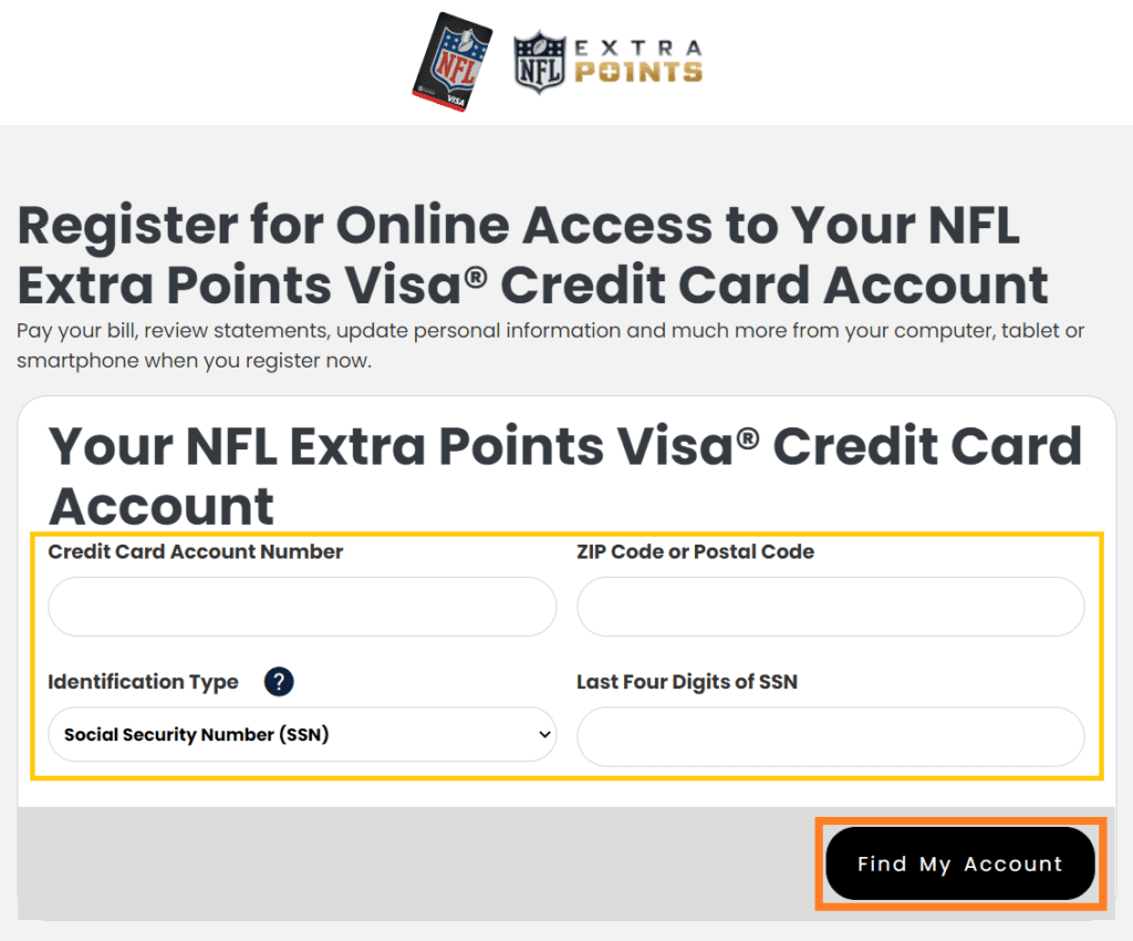 NFL Credit Card Login